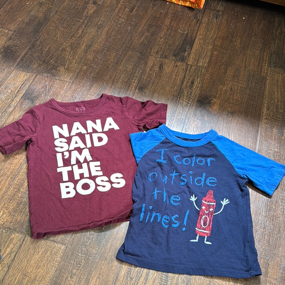 Kids Graphic T-Shirts - Maroon and Blue